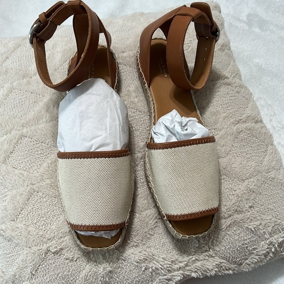 Rag & Bone Anteros Leather Espadrille Flats Tan Canvas Size 10 | NWT - Picture 7 of 13
